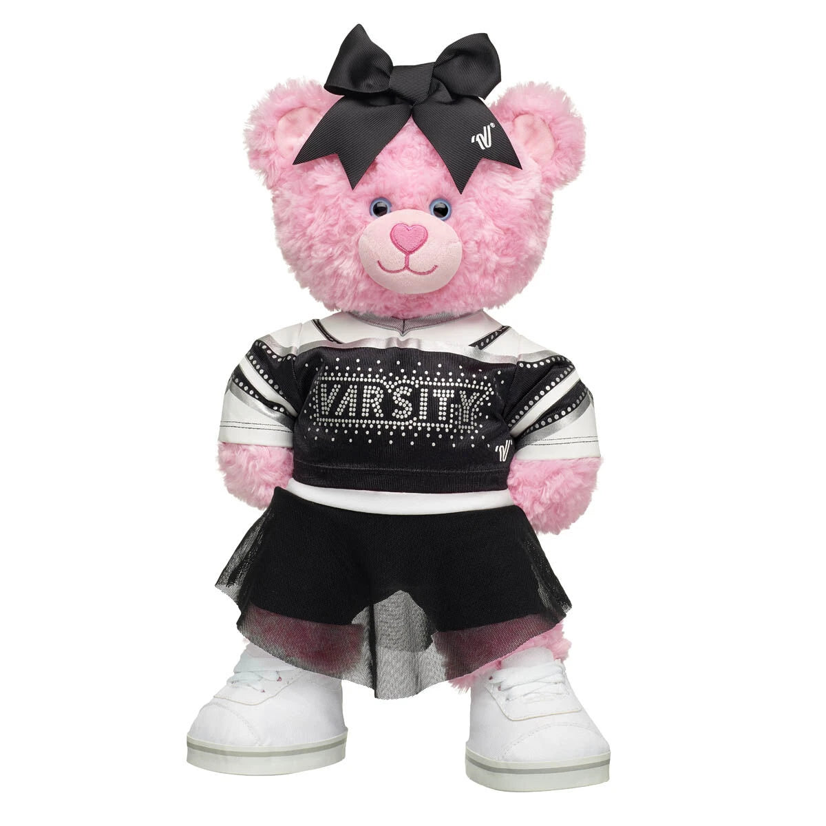 Pink Cuddles Teddy Bear All-Star Black Cheer Uniform Set | Build-A-Bear® - US 3182