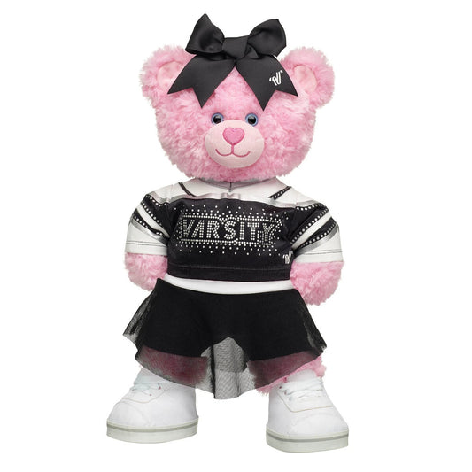 Pink Cuddles Teddy Bear All-Star Black Cheer Uniform Set | Build-A-Bear® - US 3182